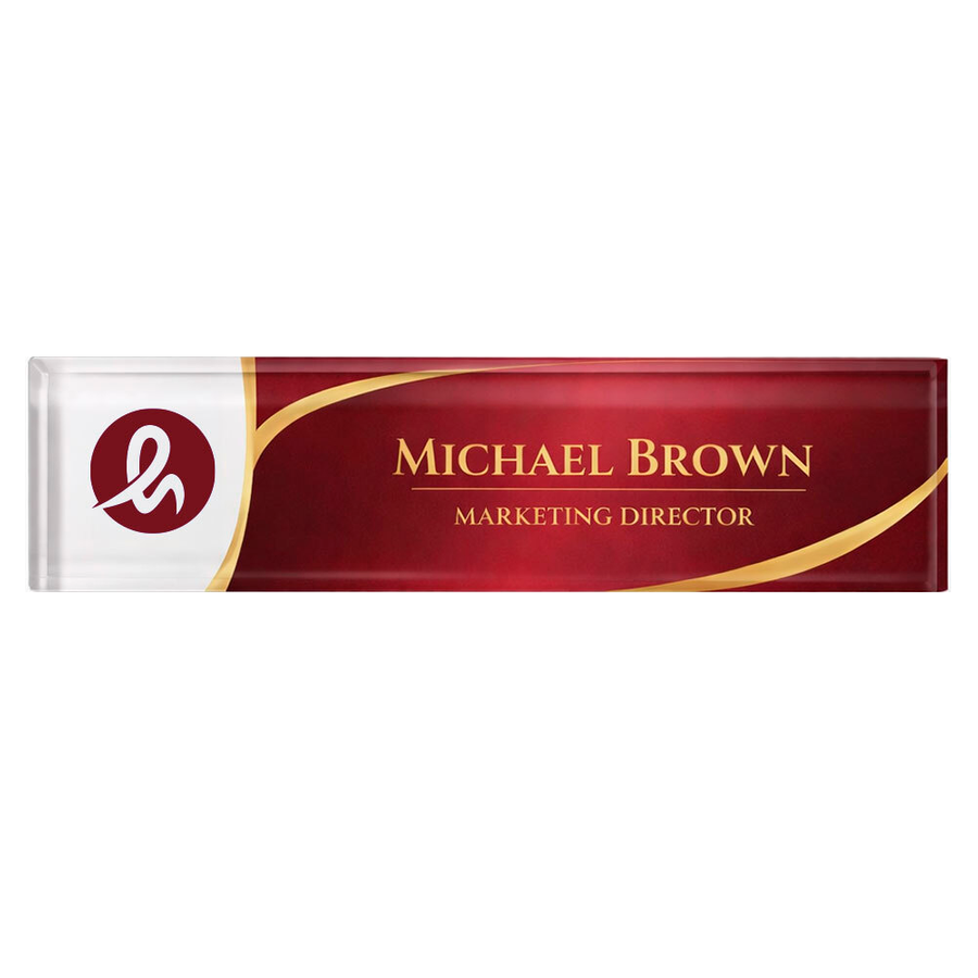 Acrylic Desktop Name Badges - Webcam Covers Now