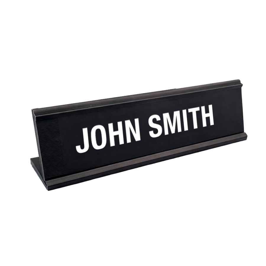 Metal Desktop Name Badges - Webcam Covers Now