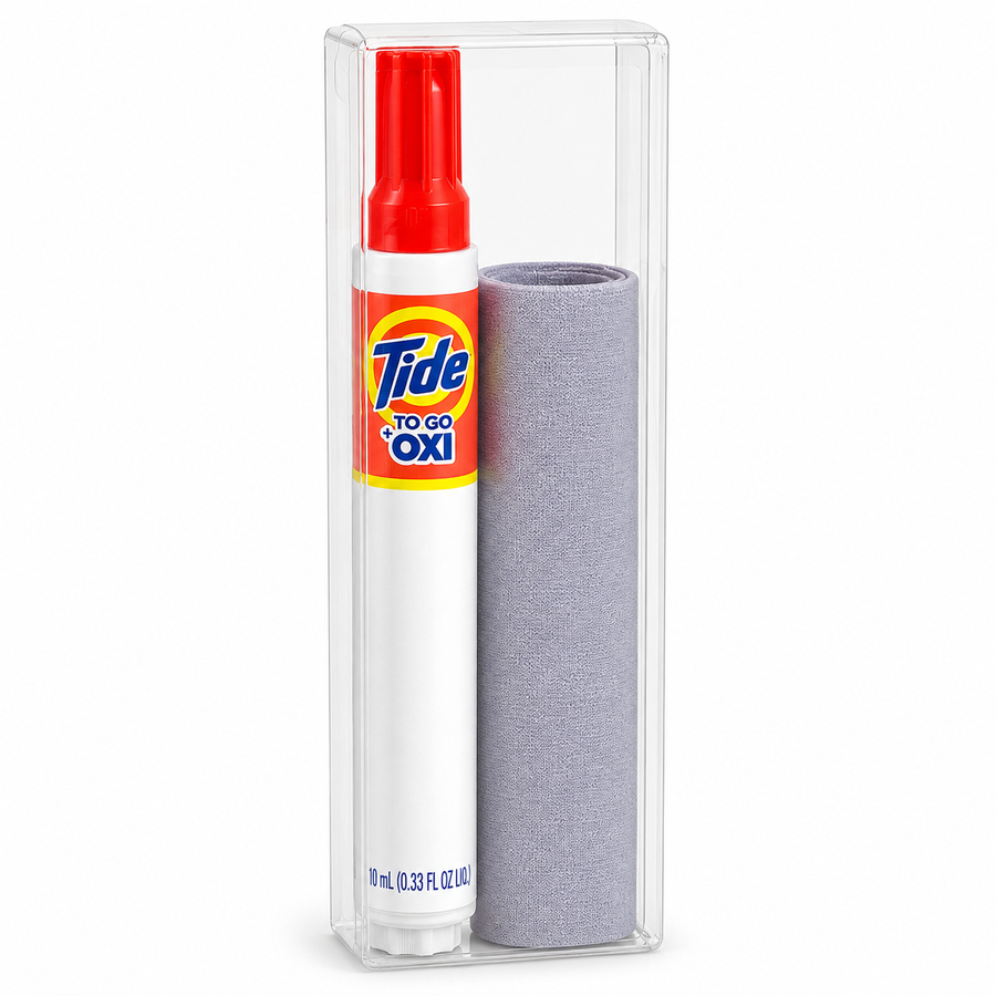 Tide® to Go + Oxi Stain Remover Travel Kits with Premium Microfiber Cloths - Webcam Covers Now