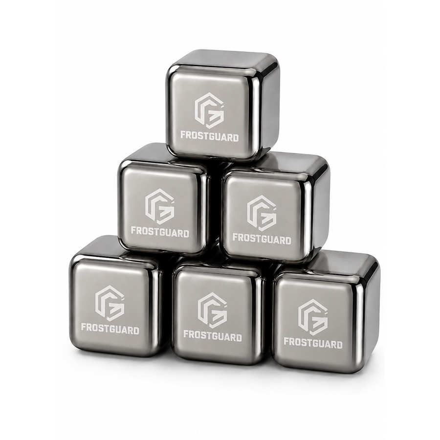 Silver Stainless Steel Ice Cubes - Webcam Covers Now