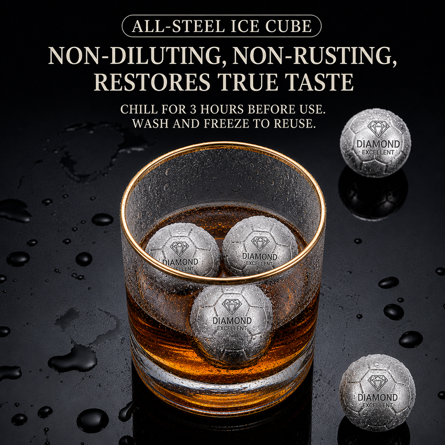 Soccer Ball Stainless Steel Ice Cubes - Webcam Covers Now