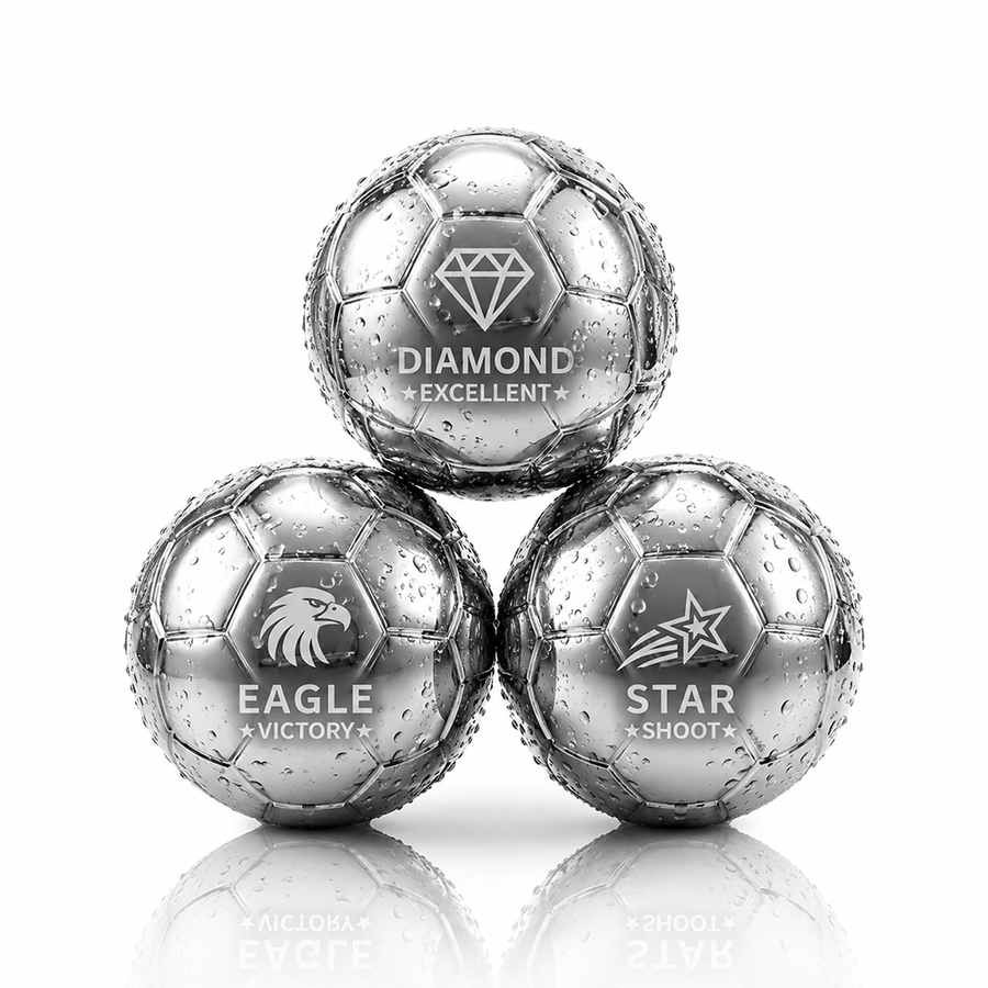 Soccer Ball Stainless Steel Ice Cubes - Webcam Covers Now