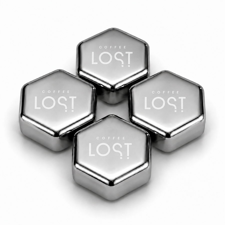 Hexagon Stainless Steel Ice Cubes - Webcam Covers Now
