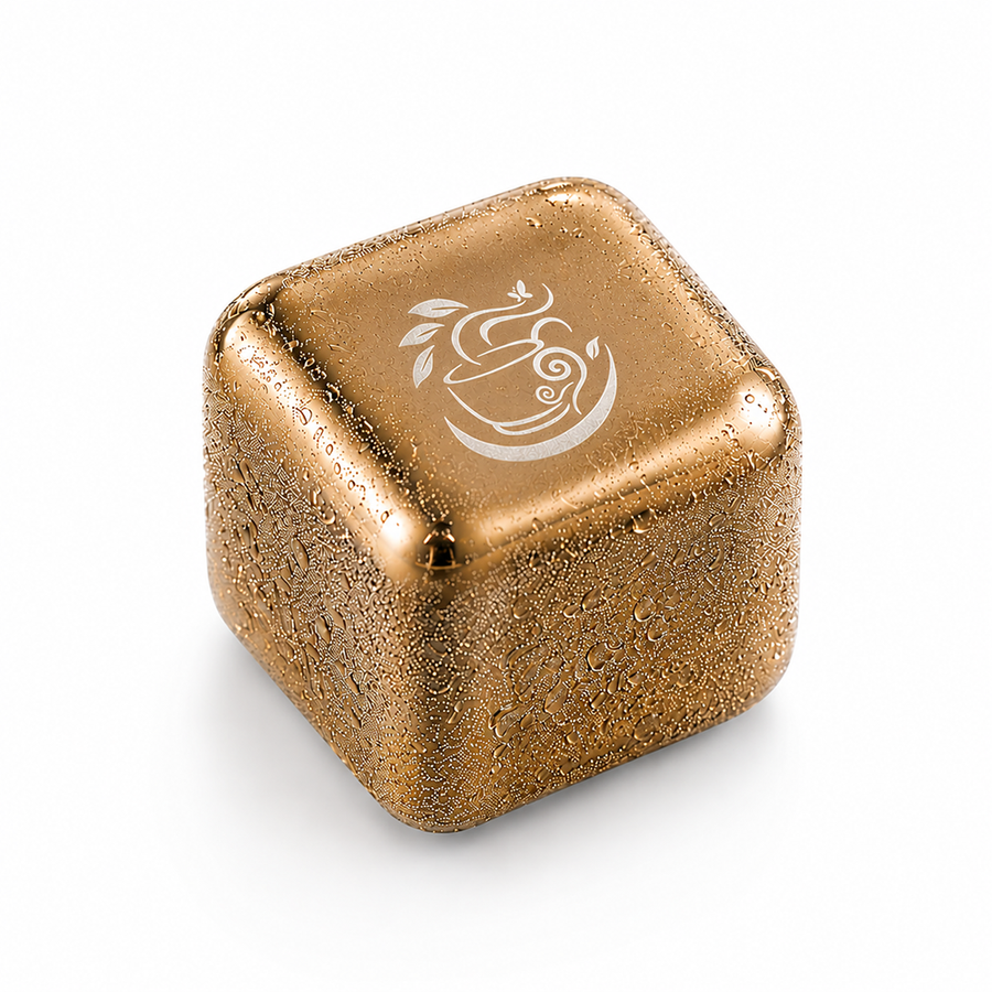 Gold Stainless Steel Ice Cubes - Webcam Covers Now