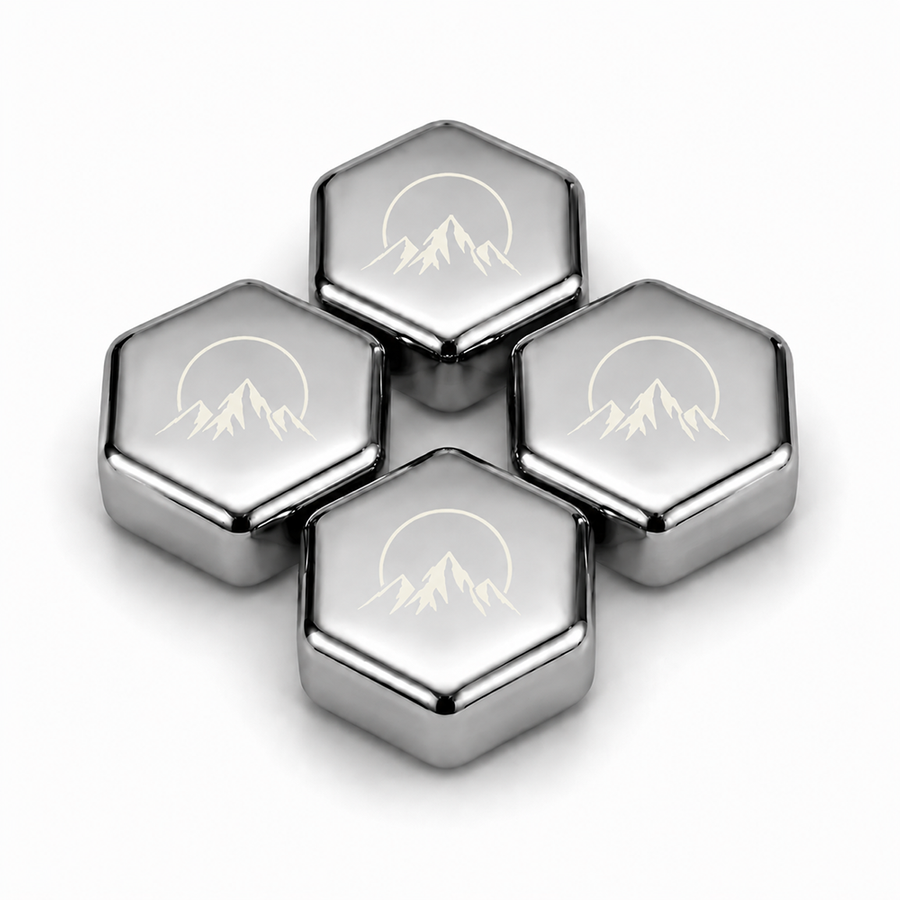 Hexagon Stainless Steel Ice Cubes - Webcam Covers Now