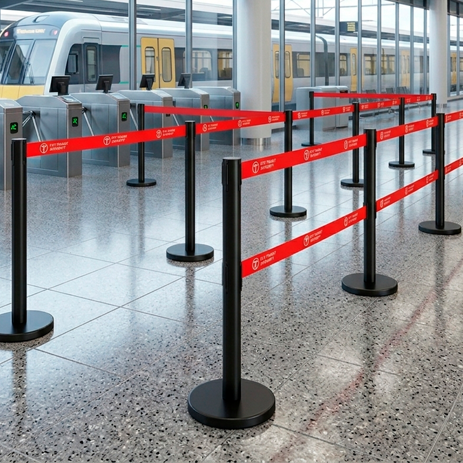 Dual Belts Stanchions - Webcam Covers Now