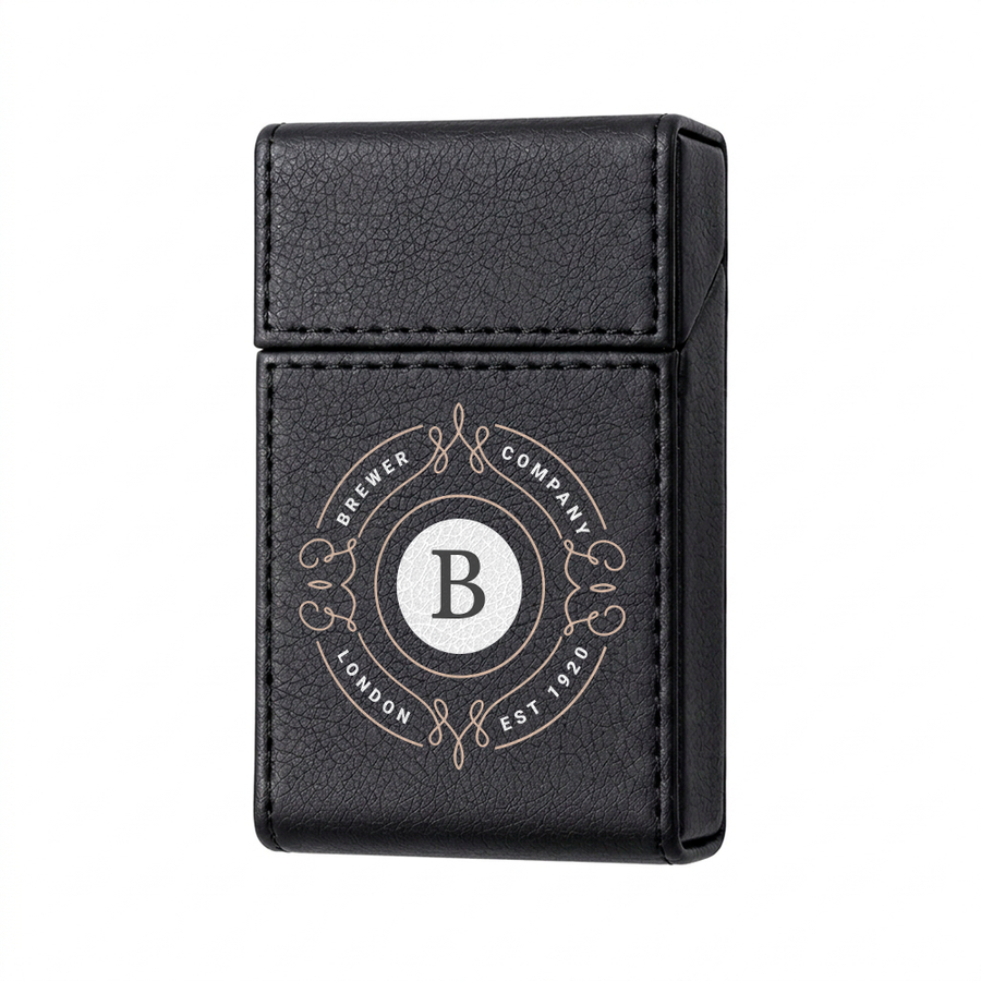 Flip Top PU Leather Full Bag Cigarette Cases - Webcam Covers Now