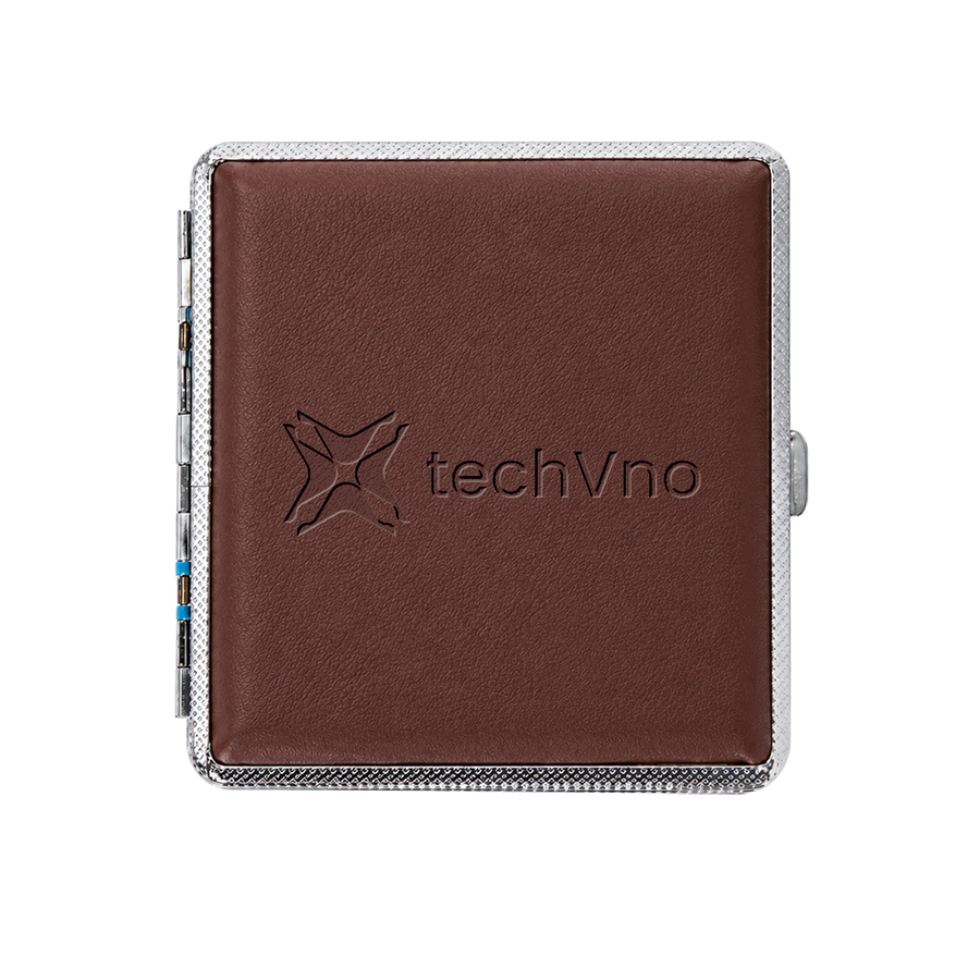 Leather Grain Metal Cigarette Cases - Webcam Covers Now