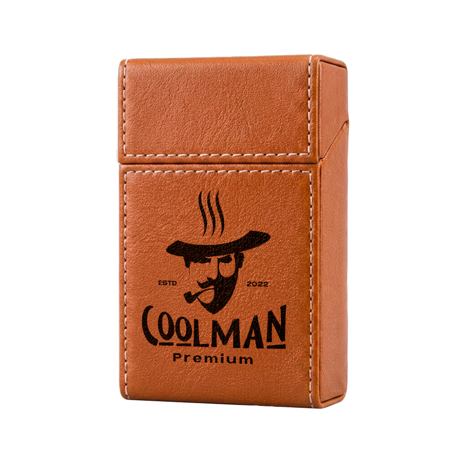 Flip Top PU Leather Full Bag Cigarette Cases - Webcam Covers Now