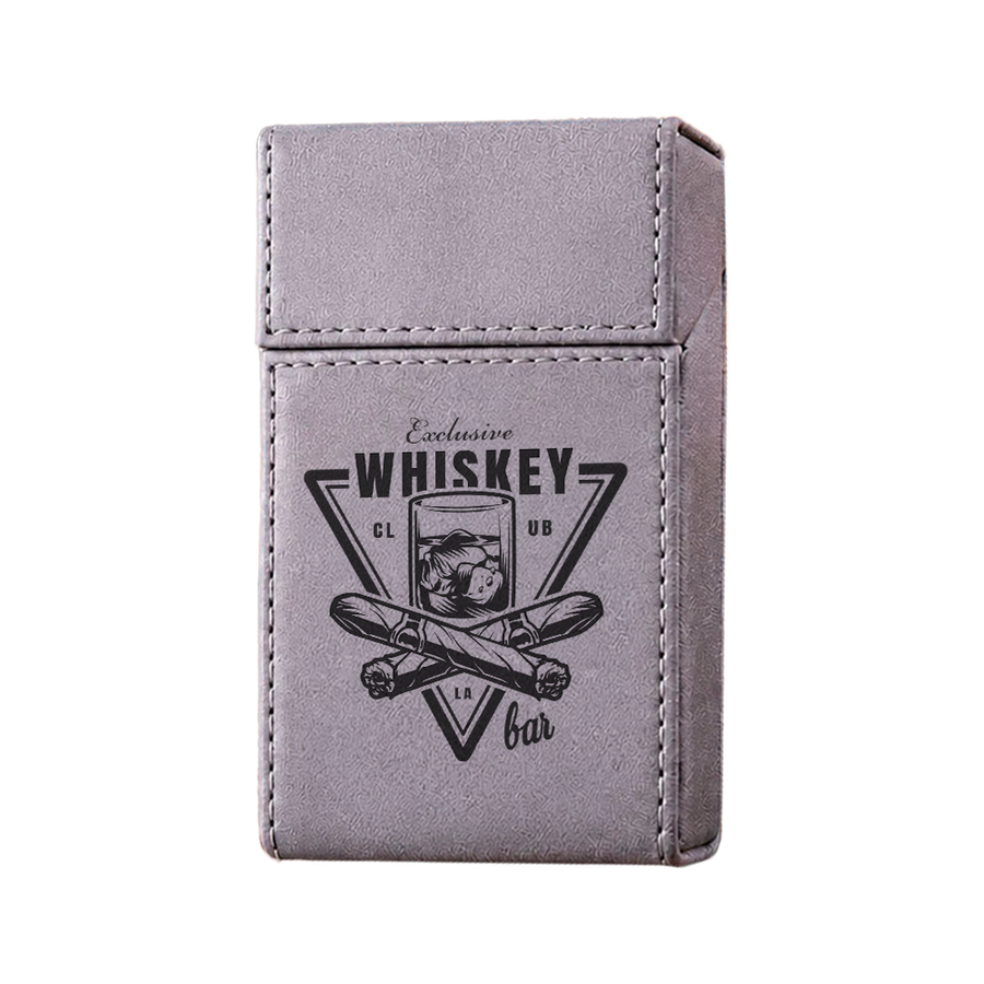 Flip Top PU Leather Full Bag Cigarette Cases - Webcam Covers Now