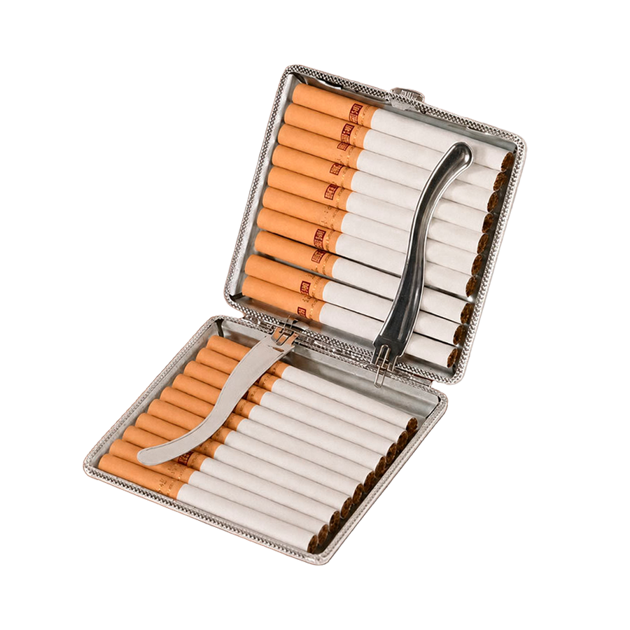 Leather Grain Metal Cigarette Cases - Webcam Covers Now