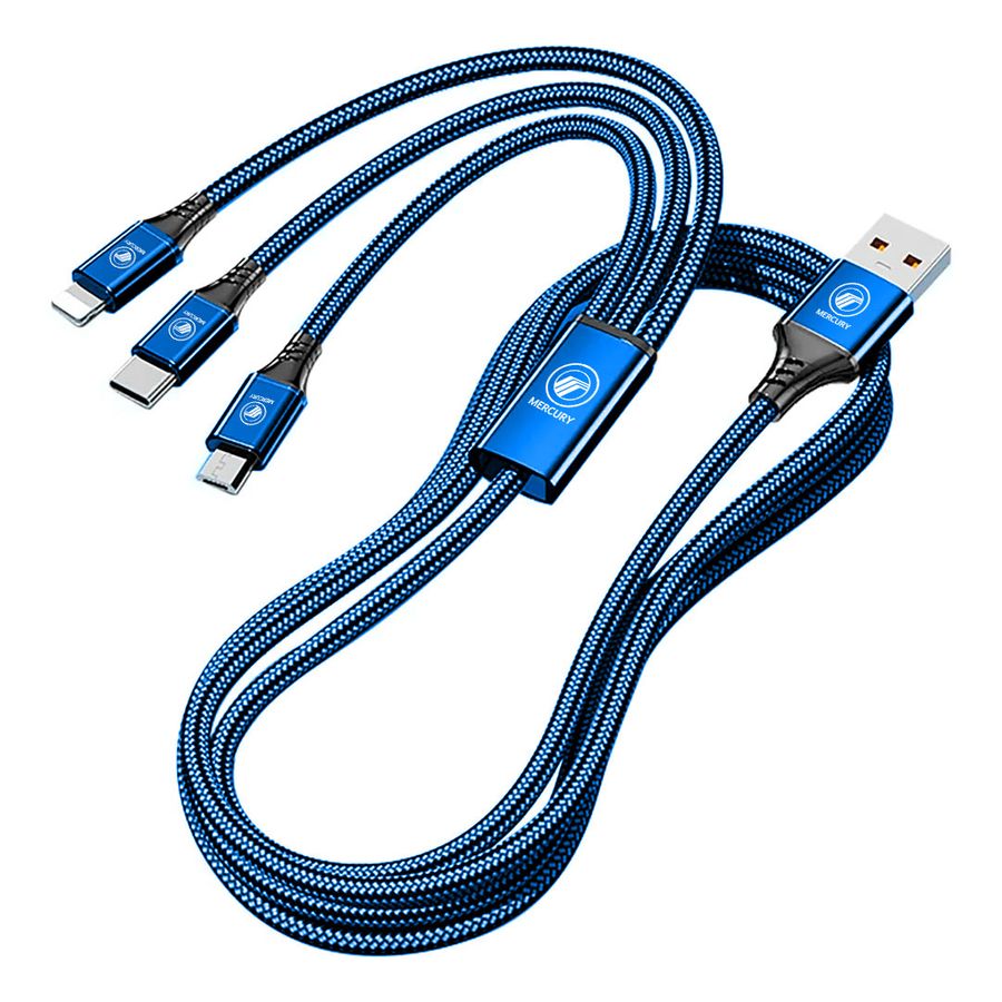Nylon Braided 3-in-1 Charging Cables - Webcam Covers Now
